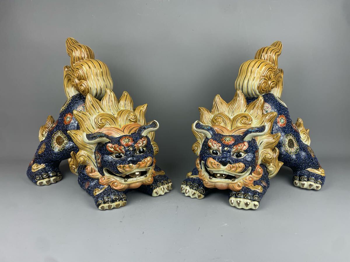 2025年最新】Yahoo!オークション -獅子 狛犬 置物(陶芸)の中古品