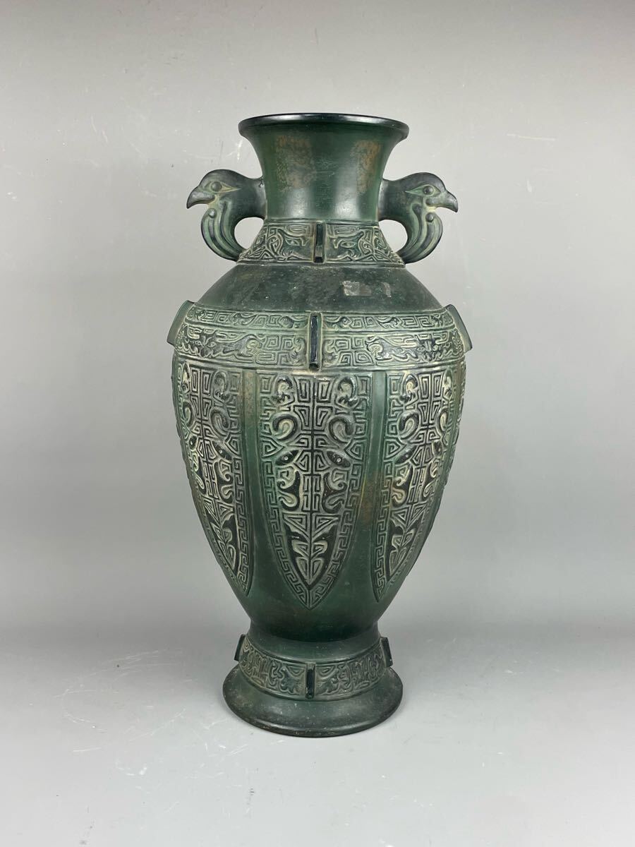 高岡銅器 大型壷 骨董品 Yahoo!オークション -「高岡銅器」(銅製