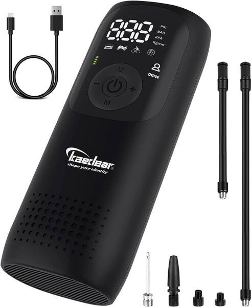 機能性重視 バイク用電動エアーポンプ 充電式 スマートエアポンプ 2000mah