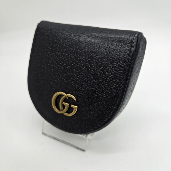 GUCCI グッチ コインケース 小銭入れ 財布 GGマーモント ブラック 黒 レザー