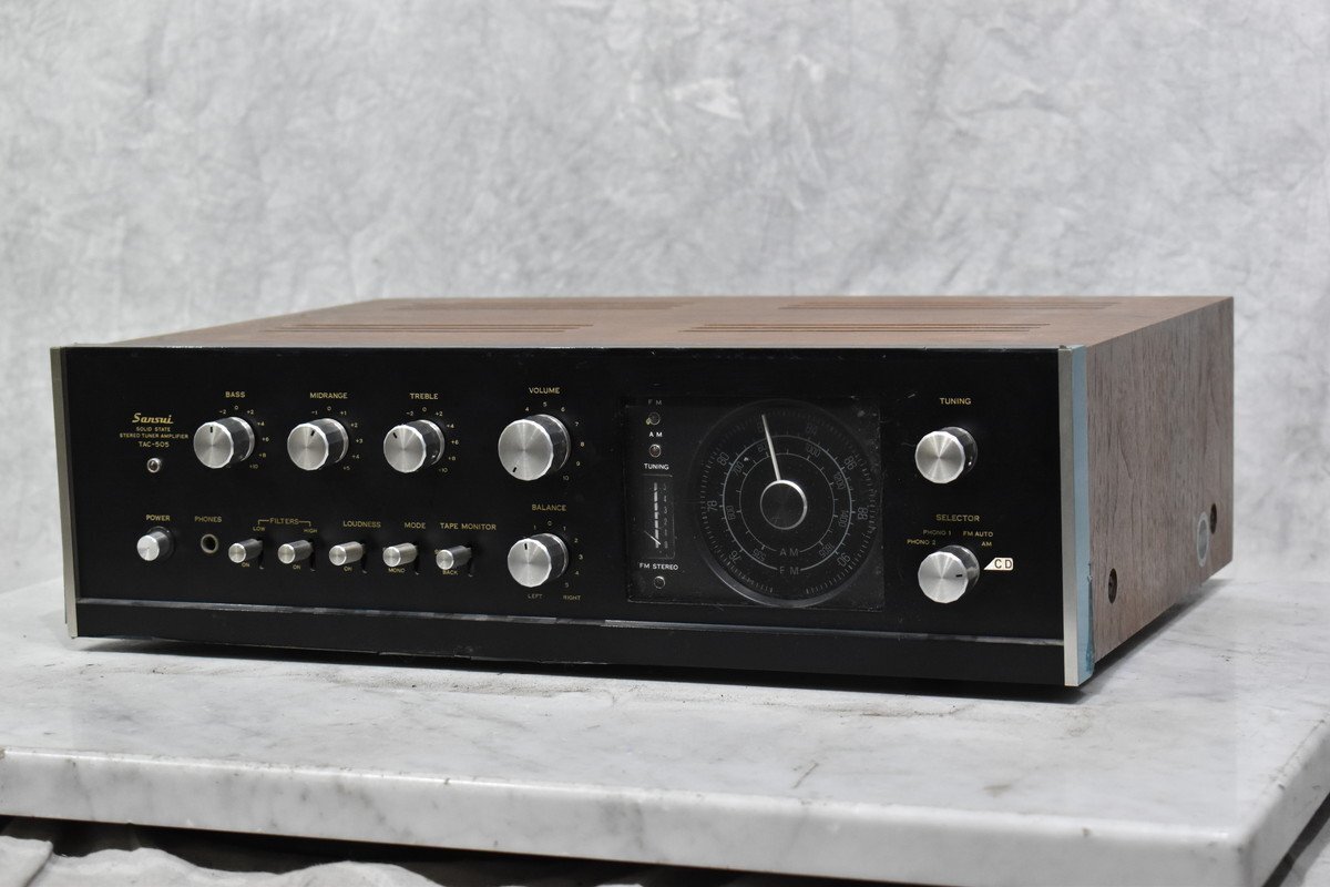 SANSUI ステレオレシーバーアンプ TAC-505 サンスイ 【動作品】 Yahoo!オークション -「サンスイ tac-505」(オーディオ機器) の
