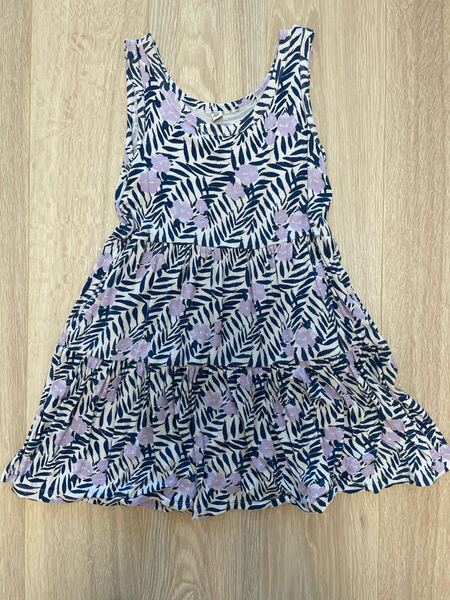 ユニクロ UNIQLO 120 花柄ノースリーブワンピース ワンピース Aライン