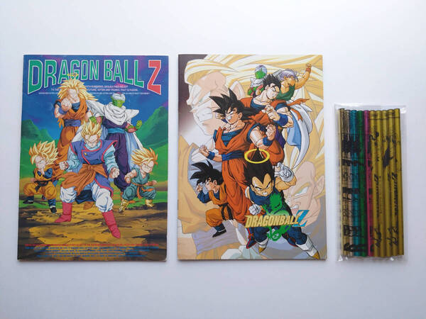 即決 送料込み 未使用 1994年頃 ドラゴンボールZ B5ノート2冊 鉛筆10本 文房具セット / 匿名配送ヤマト運輸ネコポス発送