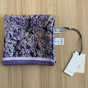 【新品・タグ付き】 Paul Smithポールスミス シルクスカーフ 綺麗なパープル!