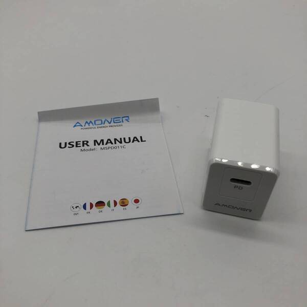 急速充電器|USB-C|MSPD011C 18W ホワイト type C スマホ充電器 コンセント 軽量 コンパクト 海外対応 iPhone 12/12Pro A3213