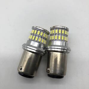 12V-24V車用 S25 LED LEDダブル球 ホワイト バックランプ A3233