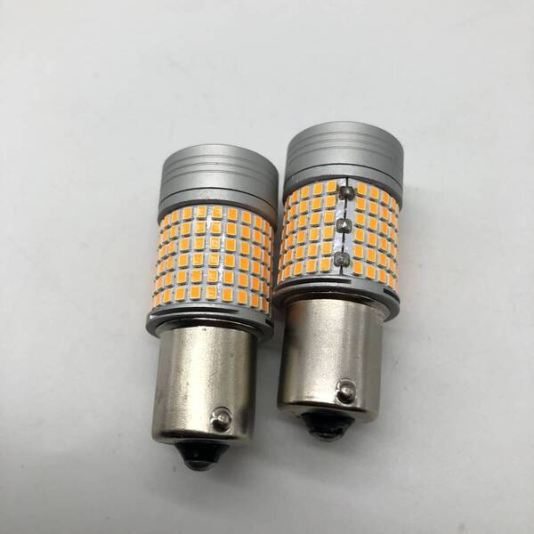 S25シングル180° BA15S 1156 P21W LED ウインカーバルブ アンバー オレン ジ ハイフラ防止 ピン角違い キャンセラー内臓 2個セット A3267