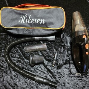 Hikeren 車用掃除機 LEDライト付き 4300-4500PA DC12V 106W 5mロング電源コード 乾湿両用 収納バック付き