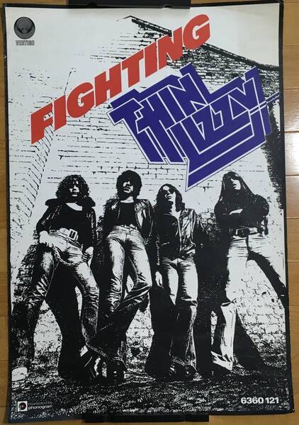 THIN LIZZY FIGHTING 1975 UK PROMO POSTER