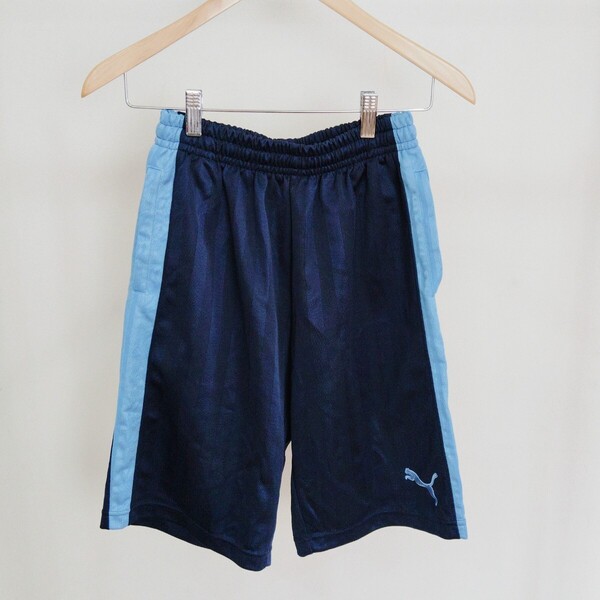 0617/M/ PUMA メンズ ハーフパンツ ジャージ プージャー スポーツ ネイビー ライトブルー