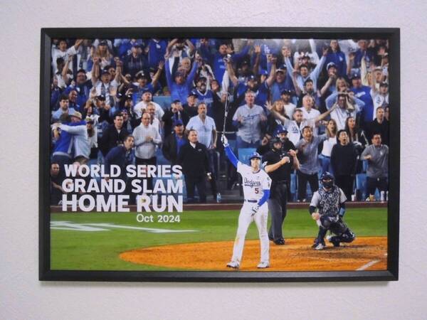 フレディフリーマン Freddie Freeman グランドスラム Dodgers 写真 22cm×32cm サイズ A4 フォトフレーム