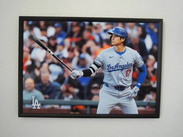 大谷翔平 バッティング MLB バッター ポスター 写真 22cm×32cm サイズ A4 フォトフレーム