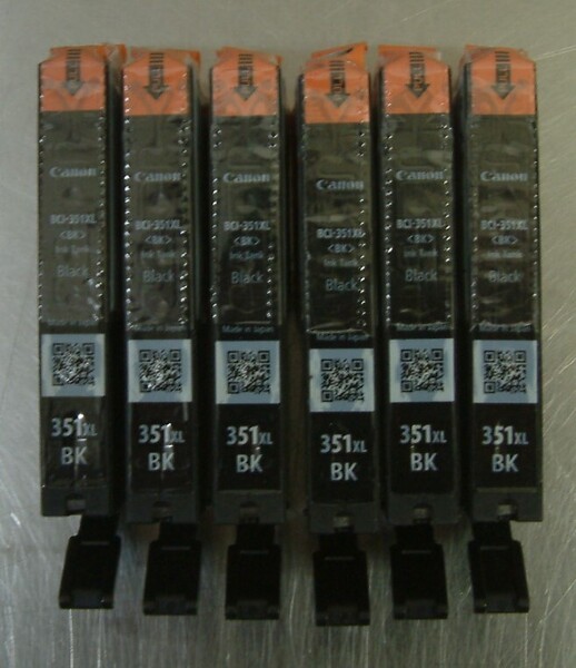 キヤノン 純正 インクカートリッジ BCI-351XLBK ブラック 6本セット