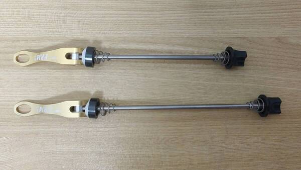 FRM チタンクイック SK R-TEAM ロード用 100mm/130mm ゴールド 未使用/前後セット ゆうパケット/ネコポス送料無料