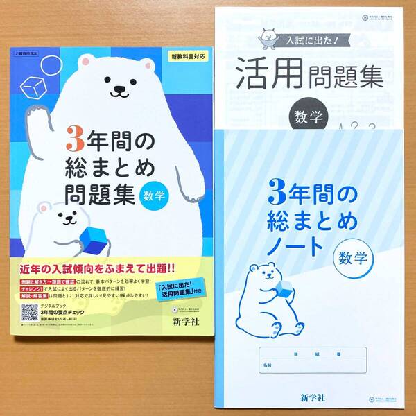 2025年度版「3年間の総まとめ問題集 数学【中は生徒用】解説・解答集 3年間の総まとめノート」新学社 答え 3年間の総整理 総復習 高校入試