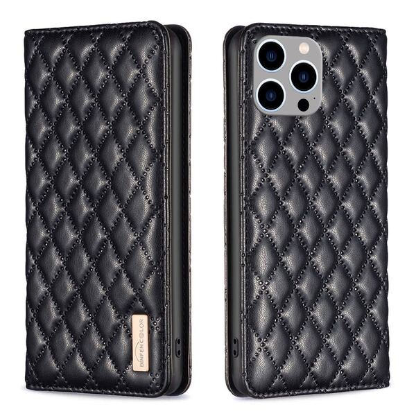 iPhone 13 pro max レザーケース アイフォン13 プロ マックス キルティングケース iPhone13 pro max カバー 6.7インチ カード収納 黒