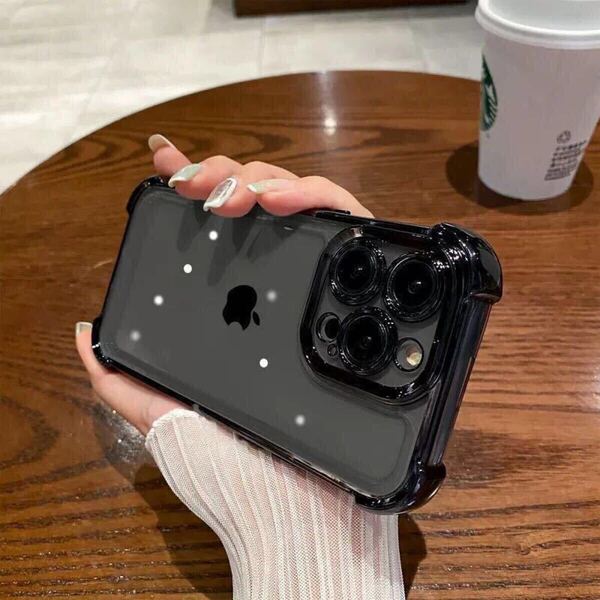 iPhone 16 pro max クリアケース アイフォン16 プロ マックス ケース iPhone 16 pro max カバー 透明 メッキ加工 耐衝撃 レンズ保護 B