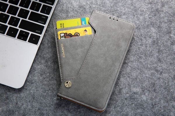 iPhone 16e レザーケース アイフォン16e ケース iPhone16e カバー カード収納 手帳型 グレー