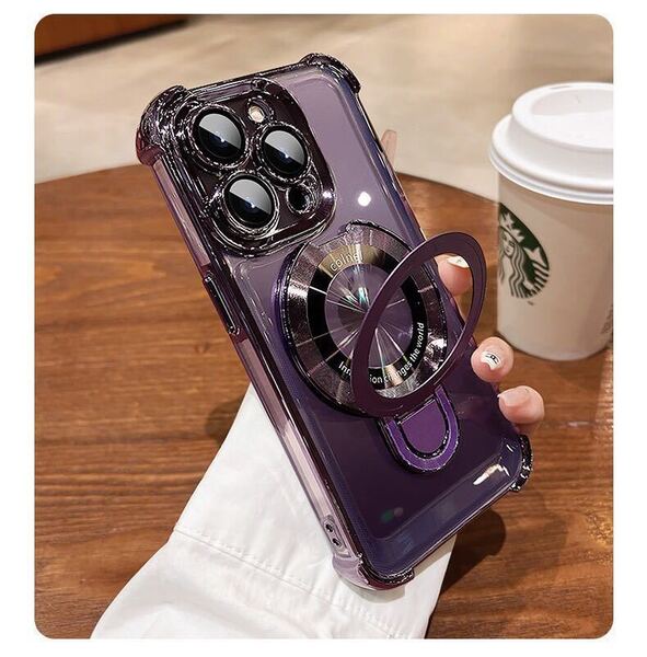 iPhone 11 Pro max ケース アイフォン11 プロ マックス カバー 透明 メッキ加工 耐衝撃 レンズ保護 スタンド付き MagSafe充電 選べる5色 p