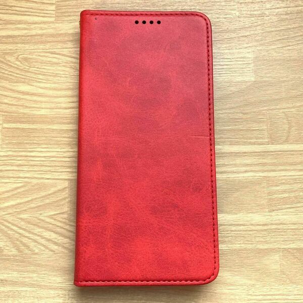OPPO A55s 5G レッド 手帳型ケース カード収納可能 管理169-5