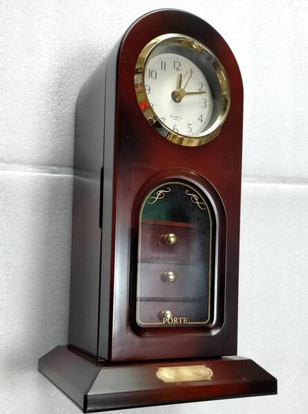 ★新品&箱あり★昭和レトロ★鹿野漆器/キーボックス/小物入/SEIKO/置時計/セイコープレシジョン/時計/ポルテキーBOX/アクセサリー/宝石箱