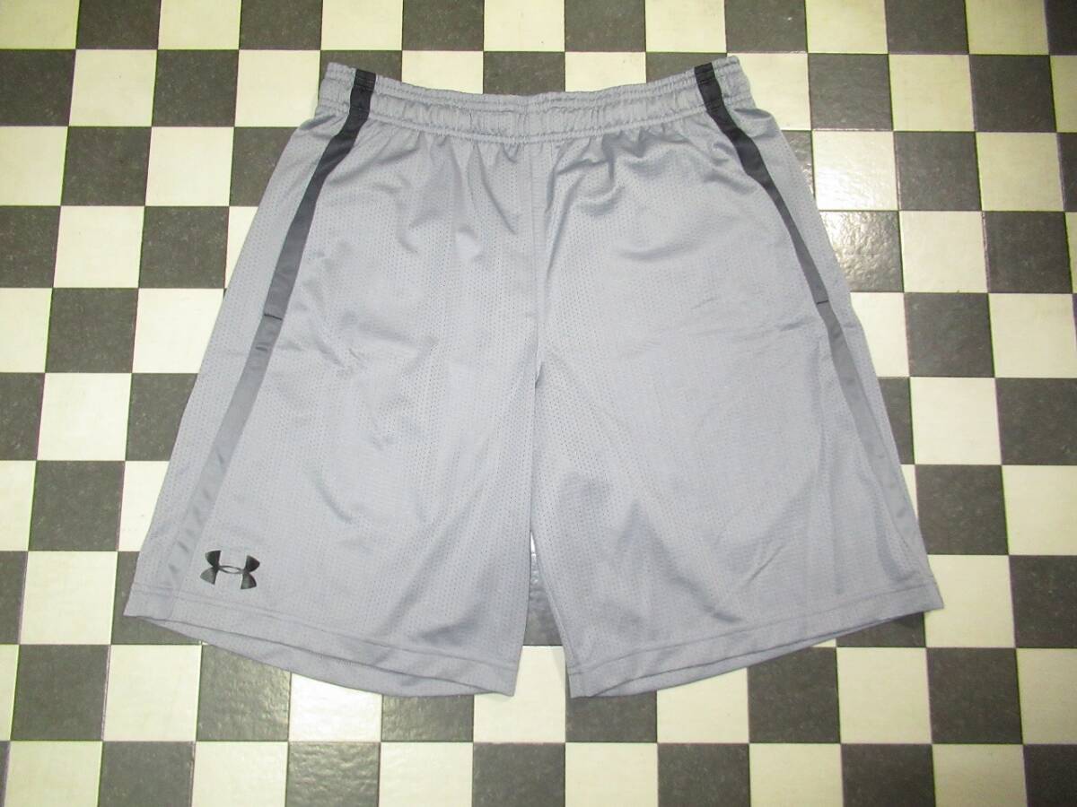 * Under Armor * хорошая вещь XL Tec сетка шорты UA TECH MESH SHORT steel / черный 