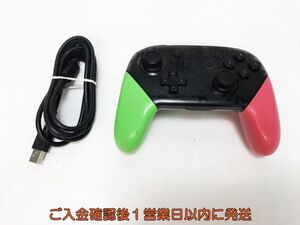 【1円】任天堂 純正 Nintendo Switch Proコントローラー スプラトゥーン2 HAC-013 ニンテンドースイッチ 未検品ジャンク M03-233yk/F3