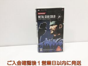 【1円】PSP メタル ギア ソリッド ポータブル オプス + ゲームソフト 1A0106-159su/G1