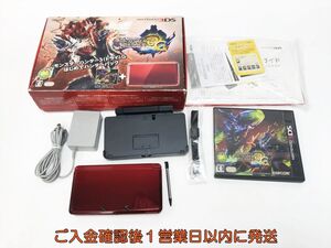 【1円】ニンテンドー3DS 本体 セット モンスターハンター3(トライ)G はじめてハンターパック 初期化/動作確認済 N03-737yk/G4