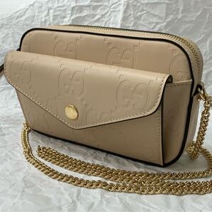 GUCCI グッチ 781554 GG ミニ ショルダーバッグ サコッシュ ベージュ 未使用