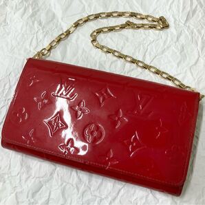 LOUIS VUITTON ヴィトン ヴェルニ ポルトフォイユ・サラ M90206 チェーンウォレット