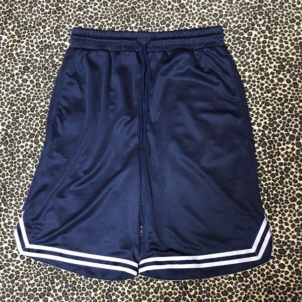 未使用 バスパン ショートパンツ 紺 Mサイズ バスケパンツ バスケ バスケットボール ジャージ