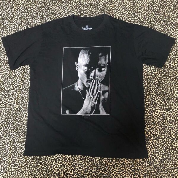 2Pac Tシャツ XL ブラック LECTRO TUPAC SHAKUR HIPHOP ヒップホップ ラッパー
