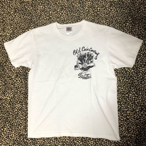 オールドコインカンパニー Tシャツ 白 Lサイズ OLD COIN COMPANY SPIRITUS バイカー ハーレー