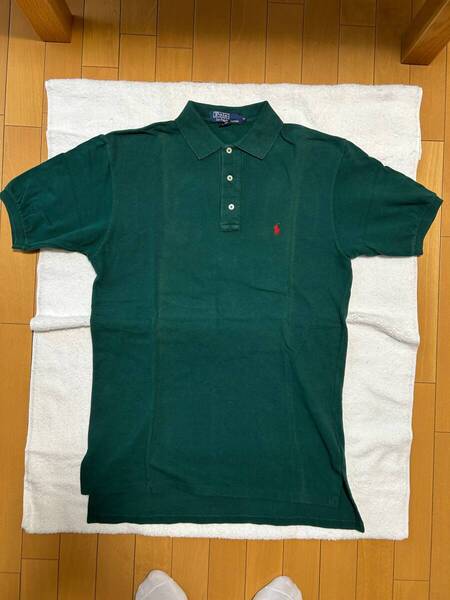 ★ ②中古品 POLO RALPH LAUREN ポロ ラルフローレン 半袖ポロシャツ M グリーン 緑