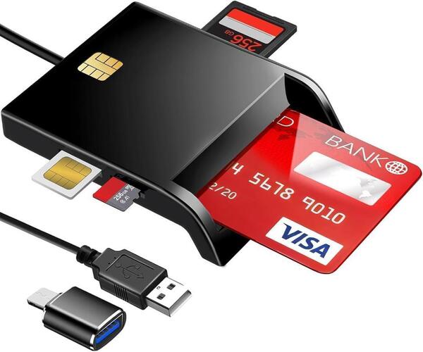 icカードリーダー マイナンバーカード対応 USB-A&Type-C 接触型
