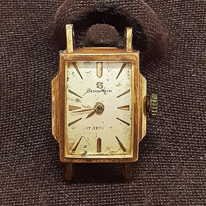 SEIKO - 【SEIKO】ゴールド箔腕時計 稼働品 電池交換済み 汚れ