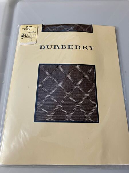【送料無料】 BURBERRY パンティストッキング ダイヤ コーヒー バーバリー パンスト panty stocking 柄 デザイン 福助