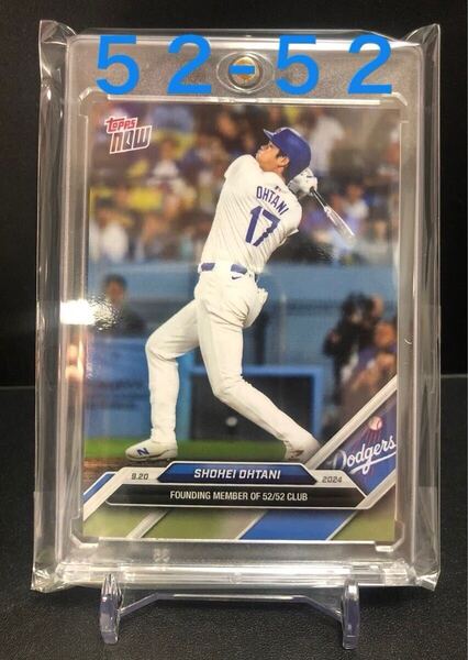 【大谷翔平】topps Now ドジャース 52号ホームラン 52盗塁!限定カード