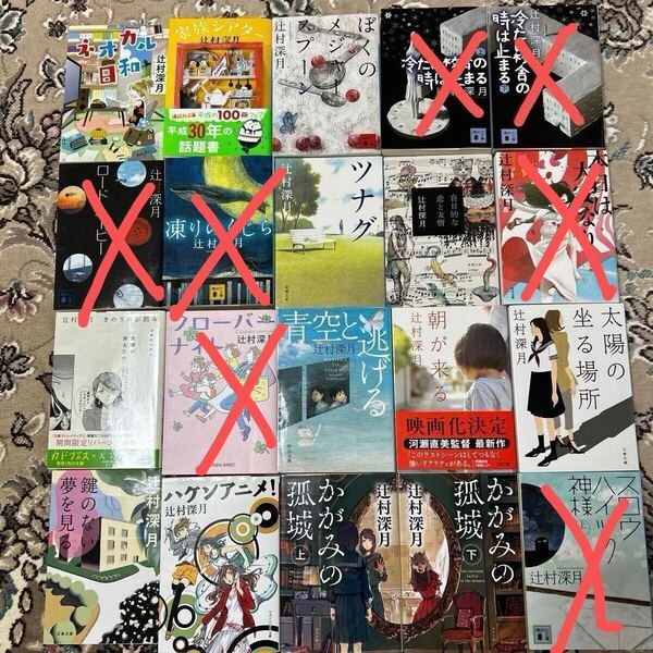 ★ 辻村深月★選べる文庫4冊セット★かがみの孤城、島はぼくらと、盲目的な恋と友情、青空と逃げる、鍵のない夢を見る、太陽の坐る場所、他