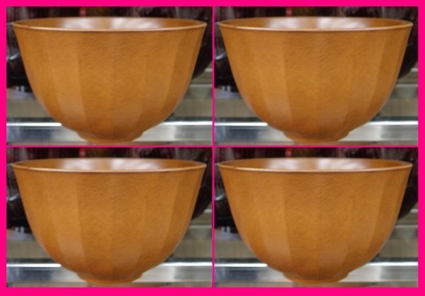 【送料無料:お椀 会津塗:4個:日本製】★椀 漆器 「羽反鎬椀:茶系」 No10-6766-D★電子レンジ・食器洗浄機対応 食器 汁椀 小丼 小丼ぶり