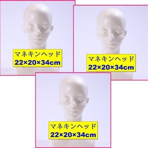 【送料無料:新品:3点 マネキン ヘッド】★22×20×34cm 日本製★モデル トルソー ウィッグ マネキン ヘッドトルソー ディスプレイ 頭 頭部