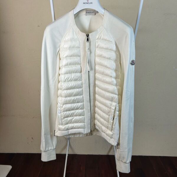 【最安値】 MONCLER モンクレールダウン切り替えジャケット白系XS