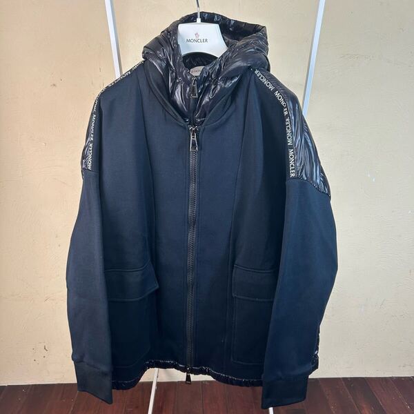 MONCLER モンクレール19AW カーディガン ナイロン切替ジップアップフーディ パーカージャケット S