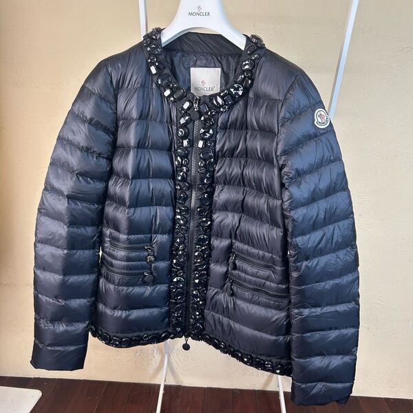 【本物】【超レア】 【極美品】MONCLER モンクレールダウンジャケットVALUE 宝石ビジュー黒ブルゾン3