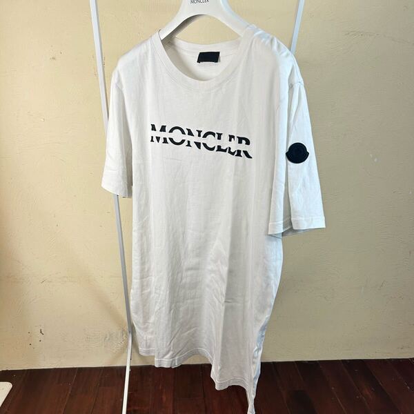 【最安値】MONCLER モンクレールラバーワッペン半袖Tシャツ白M