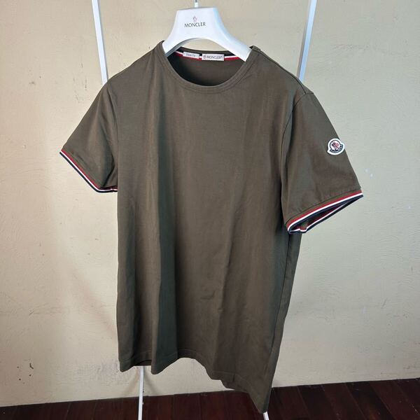 【最安値】 MONCLER モンクレール半袖TシャツカーキM