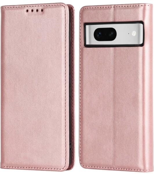 pixel7 ケース 手帳型 google pixel 7 ケース カード収納 ピクセル7 ケース 耐衝撃 スタンド機能 マグネット式 レザー ローズゴールド