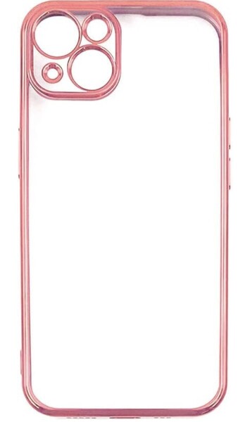 iPhone13 mini アイフォン13ミニ ケース クリア カラーフレーム (ピンク) スマホケース TPU ソフト 耐衝撃 薄型 軽量 ソフトケース 無地