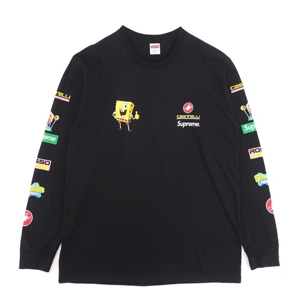 Supreme x SpongeBob Castelli Racing L/S Tee Black L